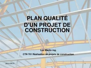 plan qualit d un projet de construction