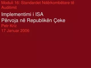 moduli 16 standardet nd rkomb tare t auditimit