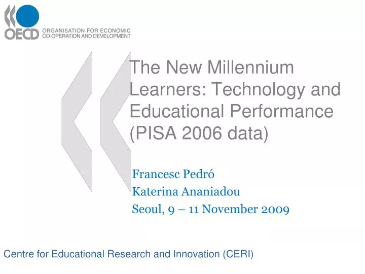 the new millennium learners technology and educational performance pisa 2006 data