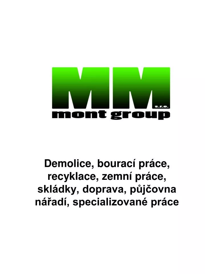 demolice bourac pr ce recyklace zemn pr ce skl dky doprava p j ovna n ad specializovan pr ce