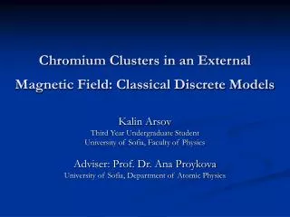 Chromium Clusters in an External Magnetic Field: Classical Discrete Models