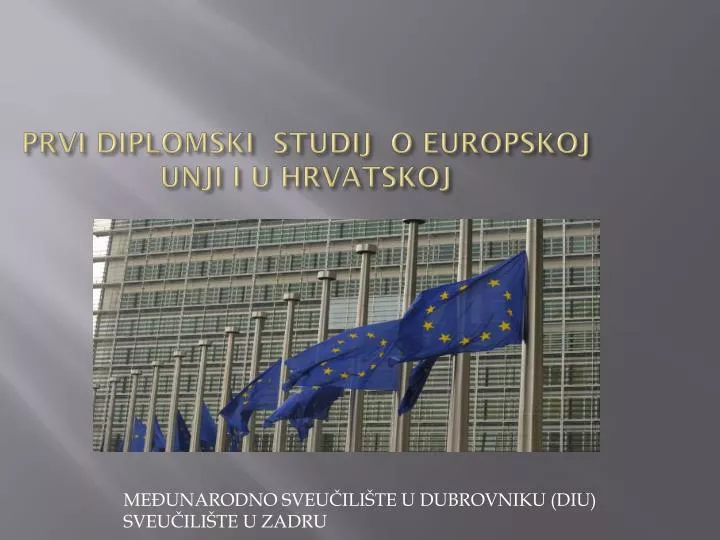 prvi diplomski studij o europskoj unji i u hrvatskoj