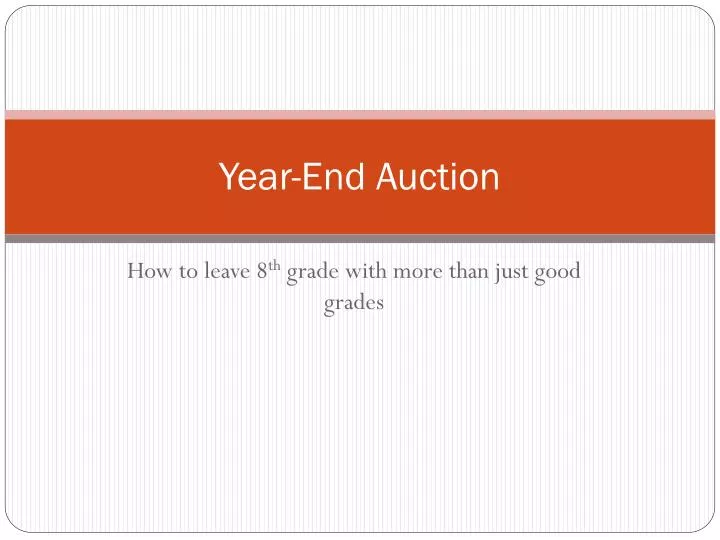 year end auction