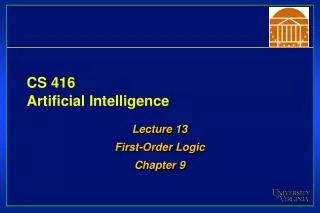 CS 416 Artificial Intelligence