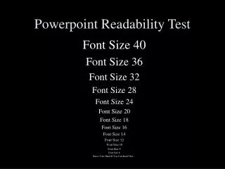Powerpoint Readability Test