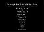 Powerpoint Readability Test - slide 1
