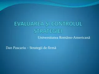 evaluarea i controlul strategiei