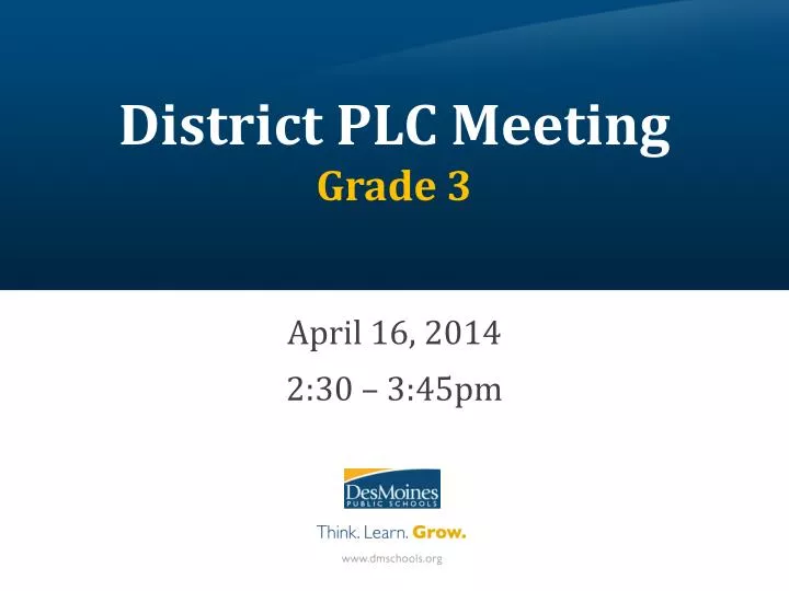 district plc meeting grade 3