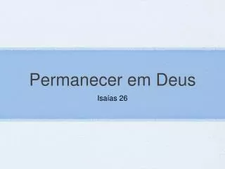 permanecer em deus