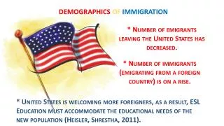 * Number of emigrants leaving the United States has decreased.
