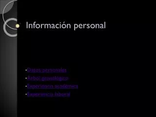 informaci n personal