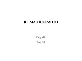 keimah khamhtu