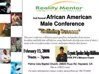 2nd Annual African American Male Conference