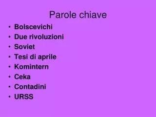 parole chiave