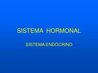 sistema hormonal