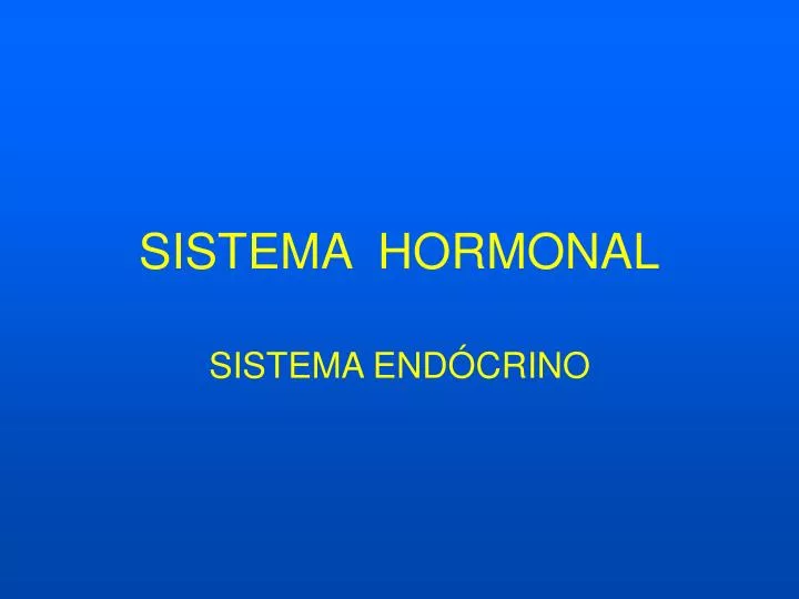 sistema hormonal