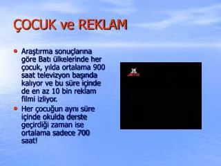 ocuk ve reklam