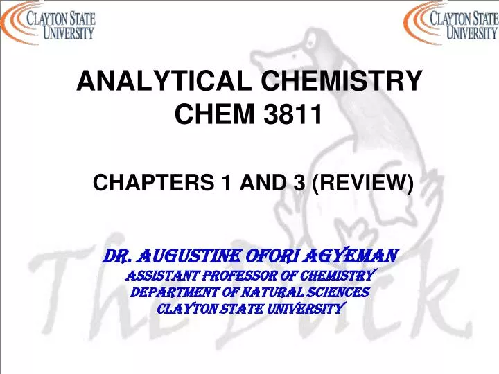 analytical chemistry chem 3811 chapters 1 and 3 review