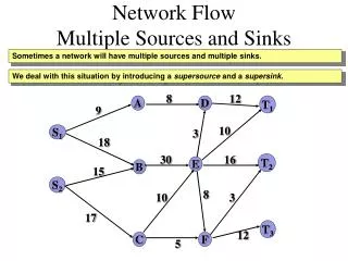 Network Flow Multiple Sources and Sinks