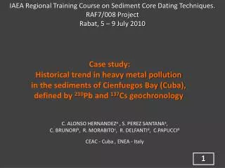 Case study: Historical trend in heavy metal pollution in the sediments of Cienfuegos Bay (Cuba),
