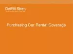 Purchasing Car Rental Coverage