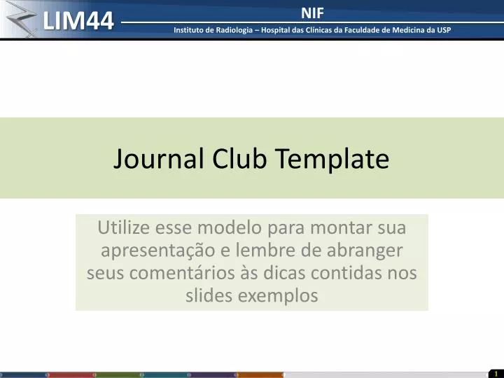 journal club template