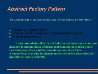 abstract factory pattern