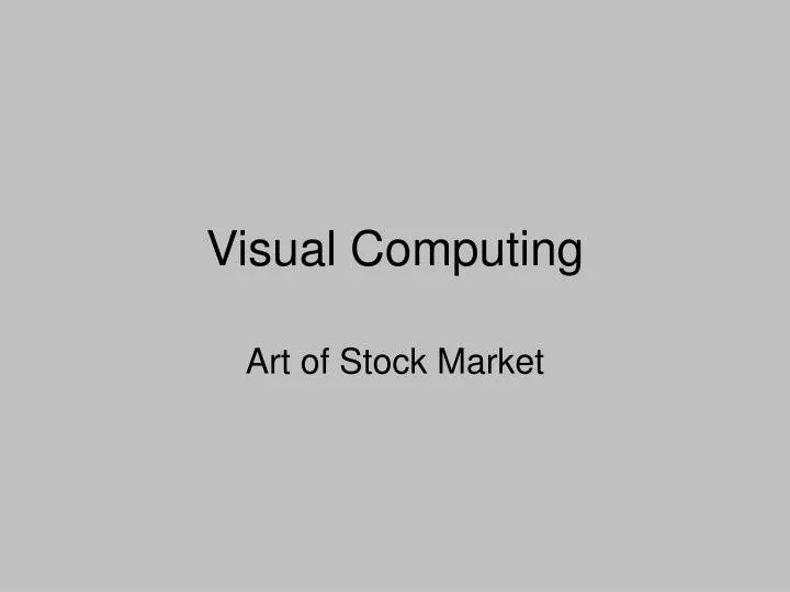 visual computing
