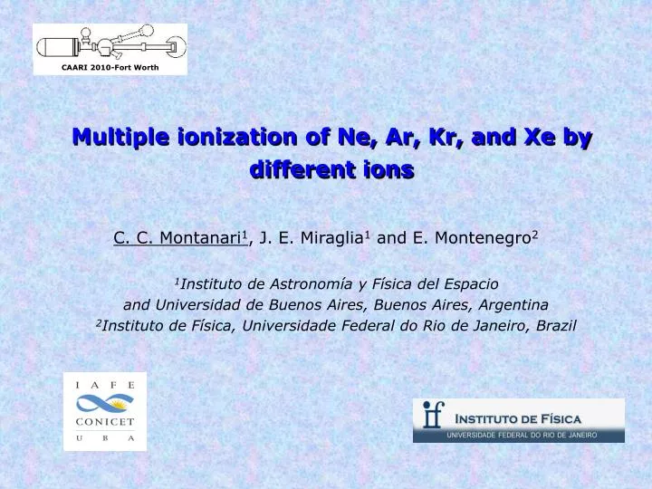 multiple ionization of ne ar kr and xe by different ions