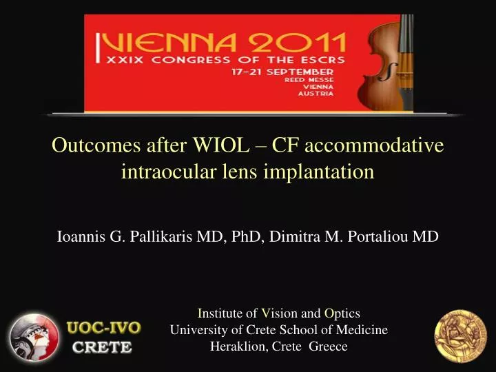 outcomes after wiol cf accommodative intraocular lens implantation