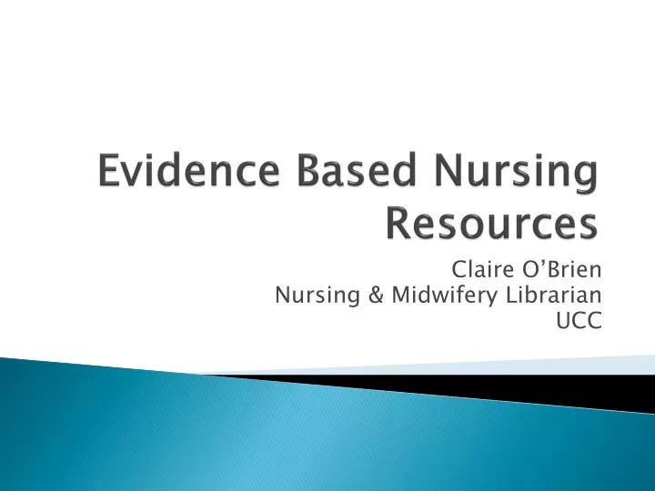 evidence based nursing resources