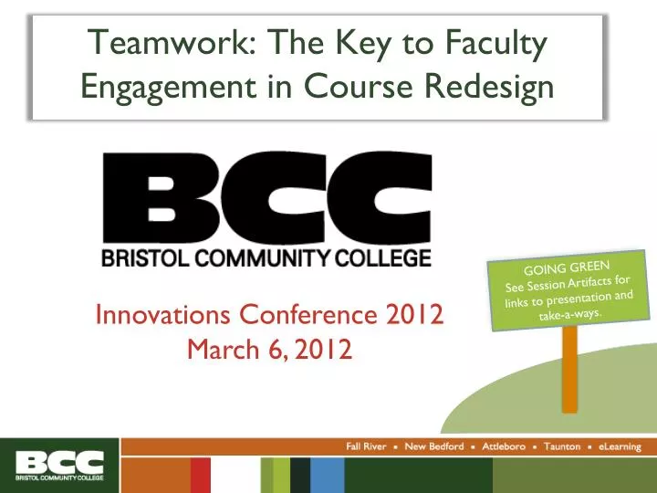 teamwork the key to faculty engagement in course redesign
