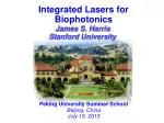 Integrated Lasers for Biophotonics - slide 1