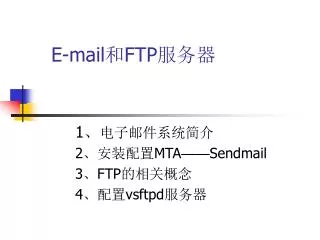 E-mail 和 FTP 服务器