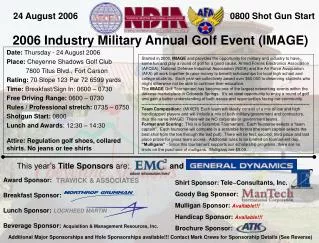 2006 Industry Military Annual Golf Event (IMAGE)