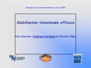 stabilisation instantan e efficace
