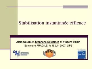 stabilisation instantan e efficace