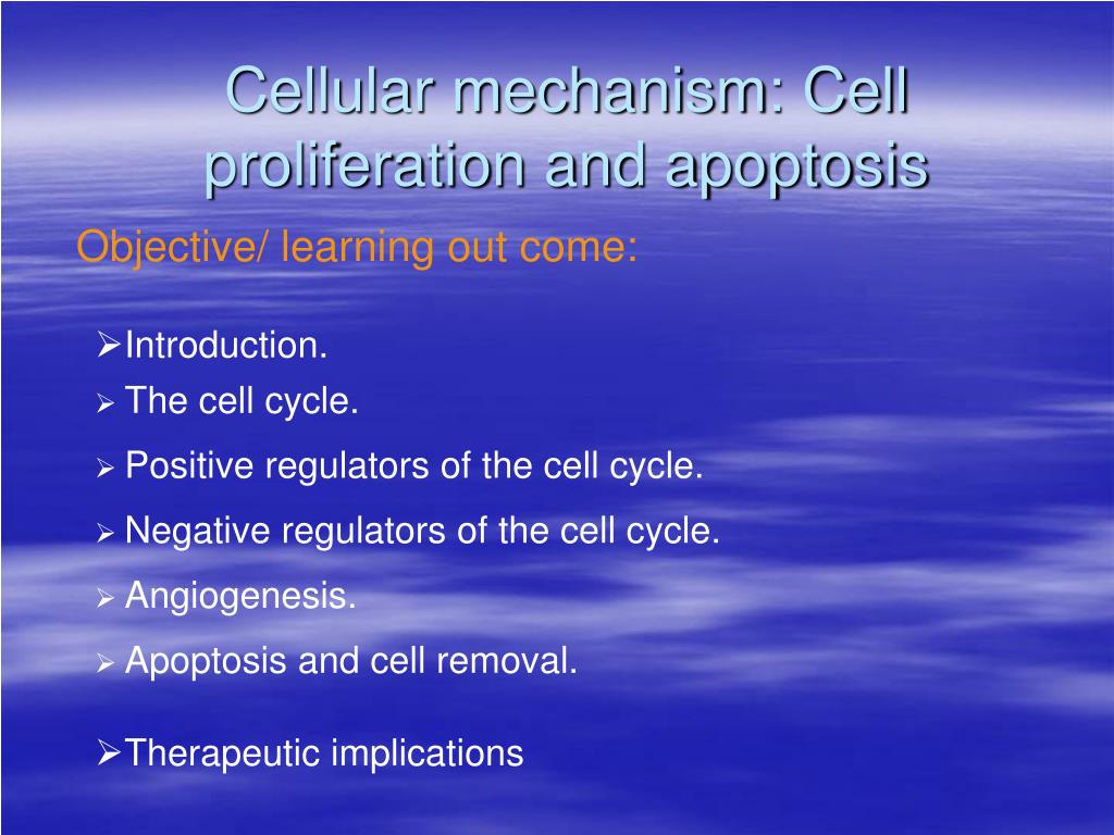 PPT - Cellular mechanism: Cell proliferation and apoptosis PowerPoint ...