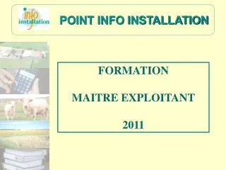 POINT INFO INSTALLATION