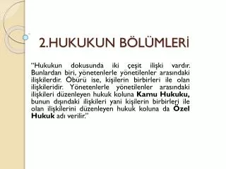 2 hukukun b l mler