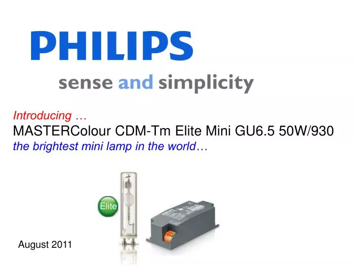 introducing mastercolour cdm tm elite mini gu6 5 50w 930 the brightest mini lamp in the world