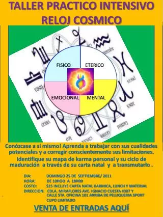 taller practico intensivo reloj cosmico