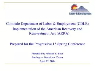 Colorado Department of Labor &amp; Employment (CDLE)
