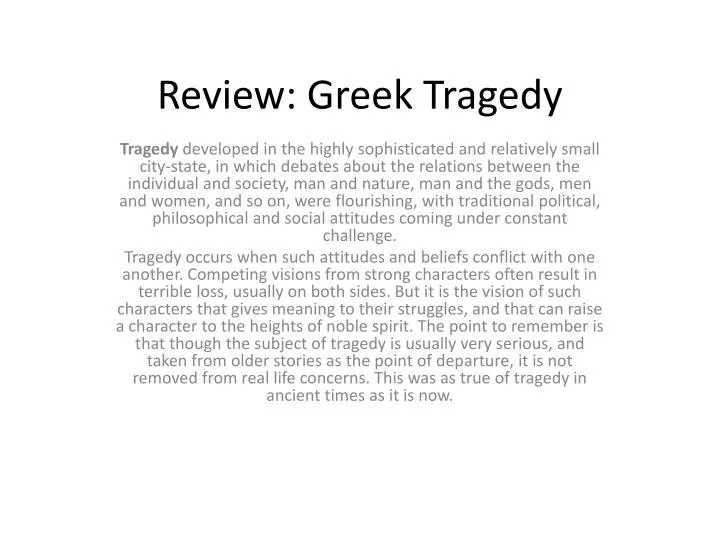 review greek tragedy