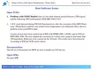 Open NCRs :