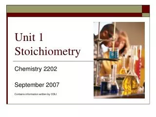 Unit 1 Stoichiometry