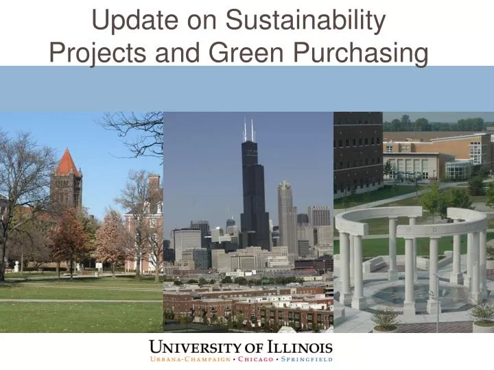 update on sustainability projects and green purchasing