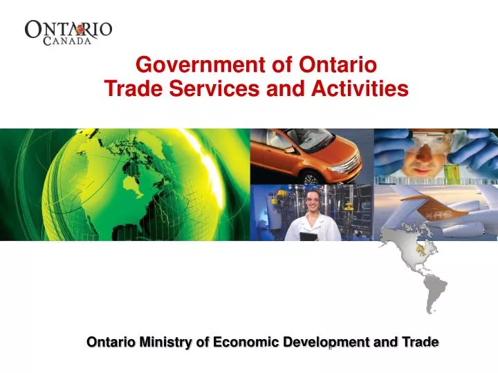 government of ontario trade services and activities