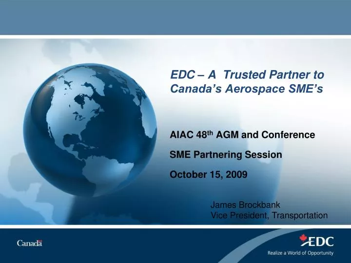 edc a trusted partner to canada s aerospace sme s