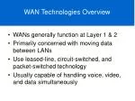 WAN Technologies Overview - slide 1